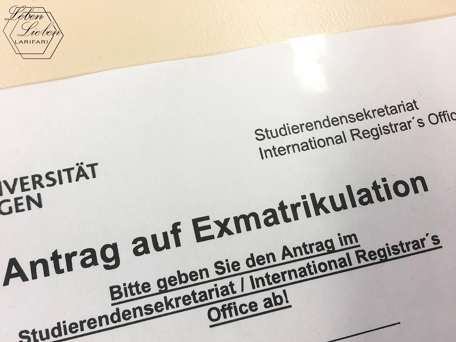 #12von12 - Antrag auf Exmatrikulation