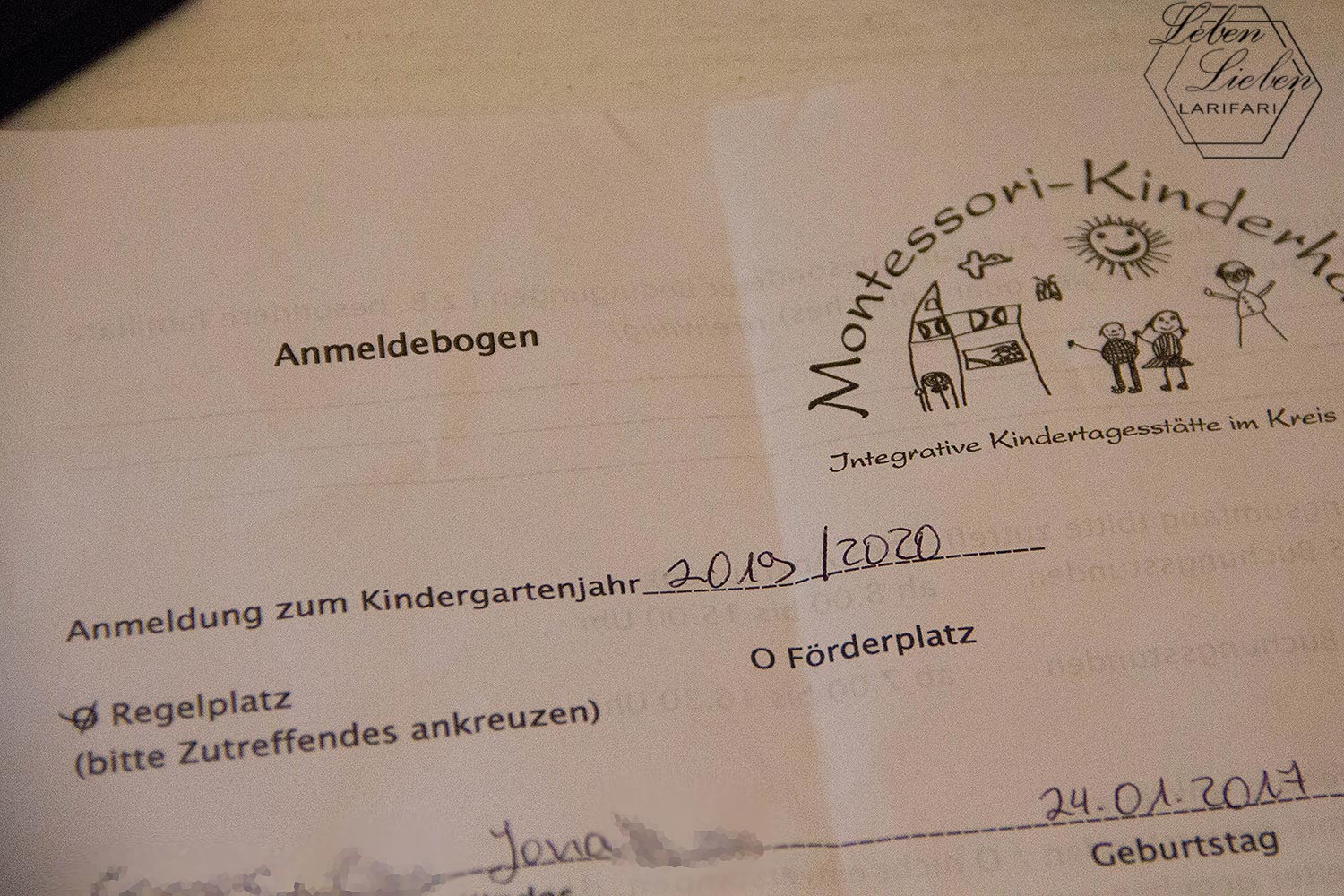 Wochenende in Bildern - Anmeldung fürs übernächste Kindergartenjahr