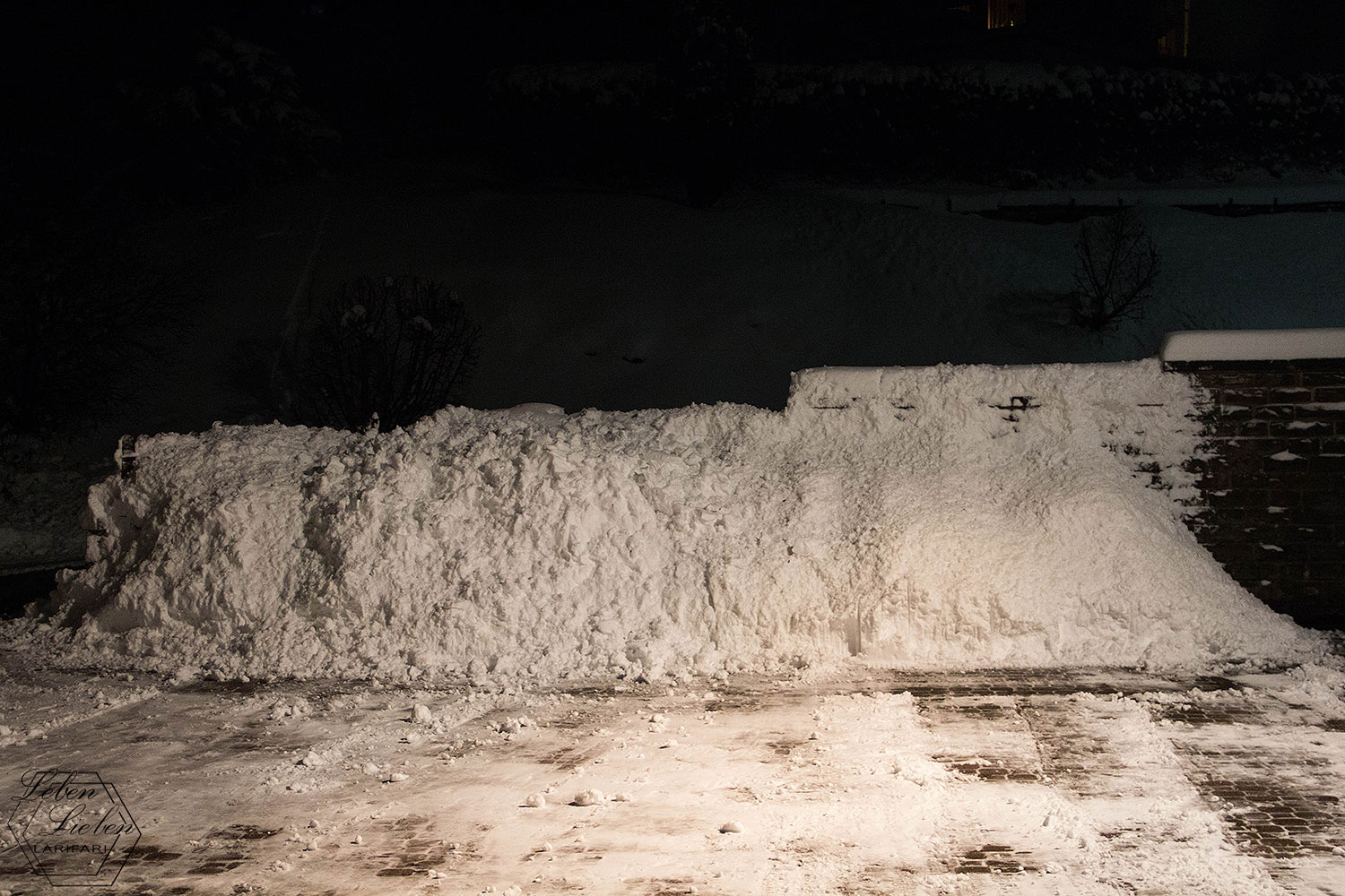 Wand aus Schnee