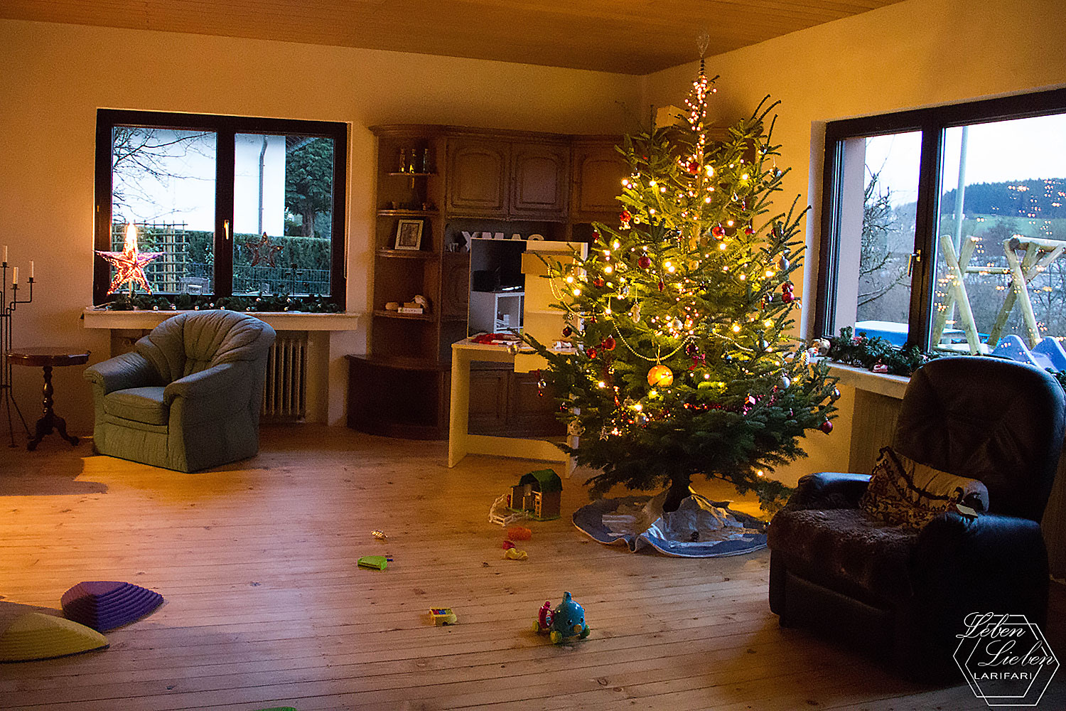 Wohnzimmer nach Kinderspiel