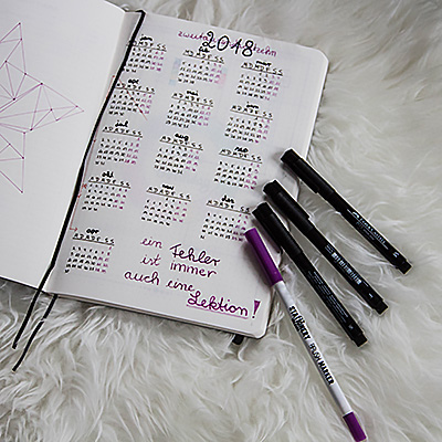 Jahresübersicht im Bullet Journal Jahresübersicht im Bullet Journal