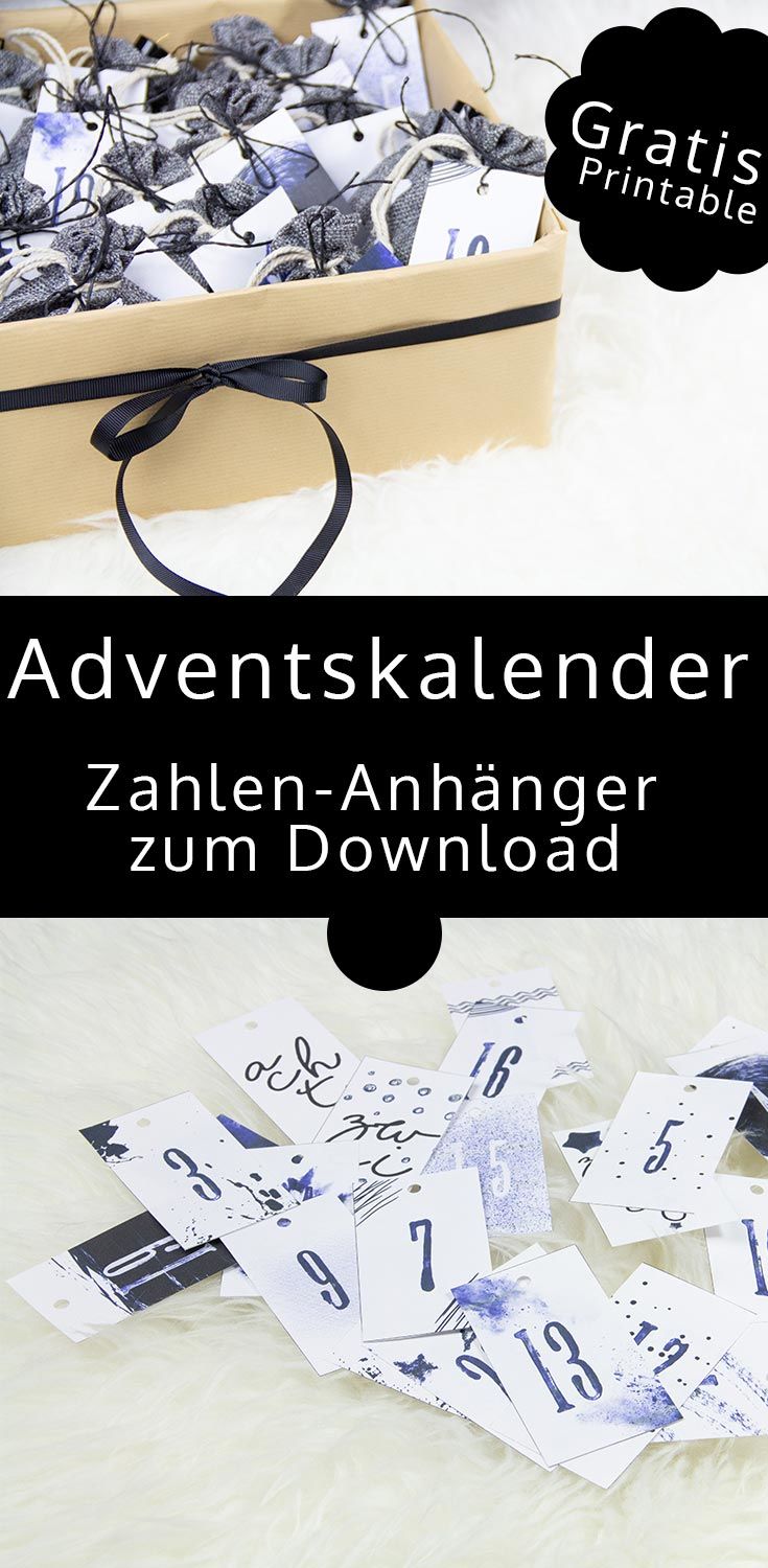 Adventskalender in Jutesäckchen - der Kosmetik-Adventskalender für meine Teenager-Tochter - mit kostenlosem Download der Zahlen-Anhänger